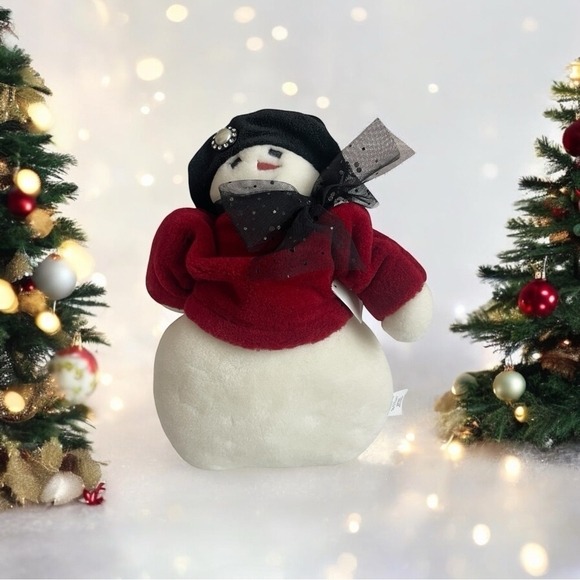 VNTG Snowman Woof & Poof Snowman Doll Tall Plush Musical Stuffed Christmas Toy - Picture 1 of 7